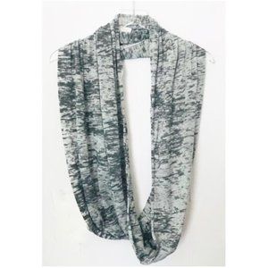 FOREVER 21 GRAY SPACE DYE COTTON BLEND INFINITY SCARF OS